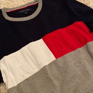 Tommy Hilfiger Crew Neck Color Block Sweater